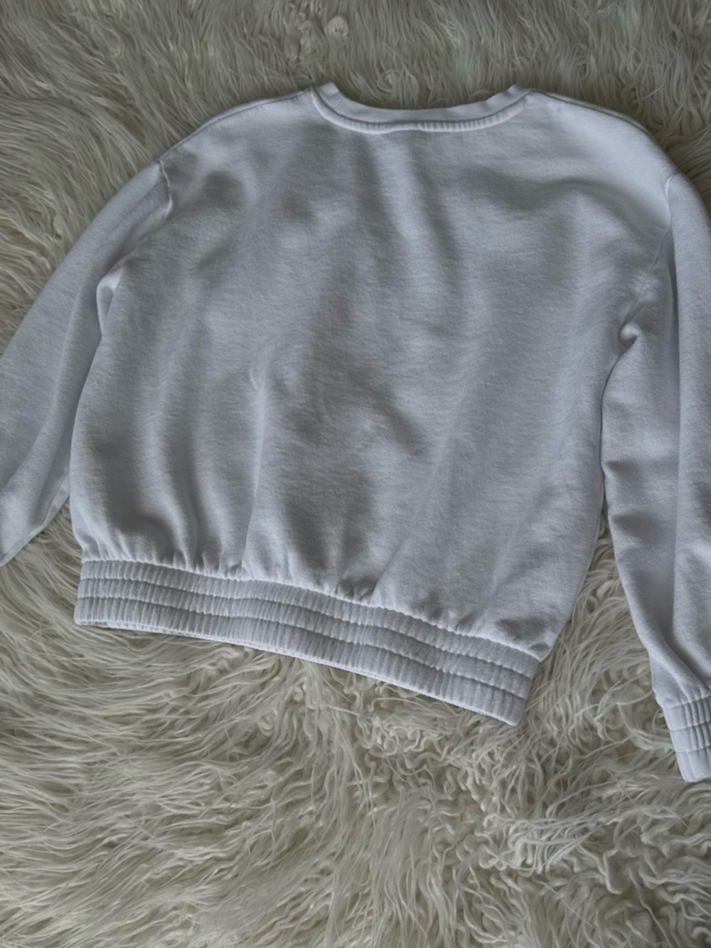 adidas White Pullover Sweatshirt with Neon Floral Print - Picture 8 of 11